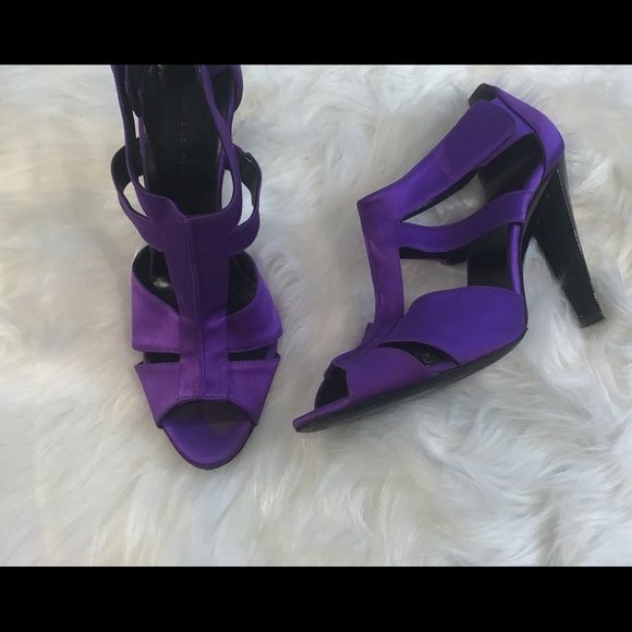 BALENCIAGA PARIS PURPLE STILETTOS SZ EUR 38 US 8 - Picture 8 of 14